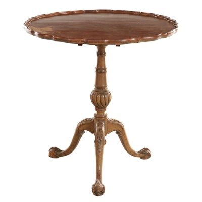 Chippendale Style Tilt-Top Tea Table, Early to Mid-20th Century