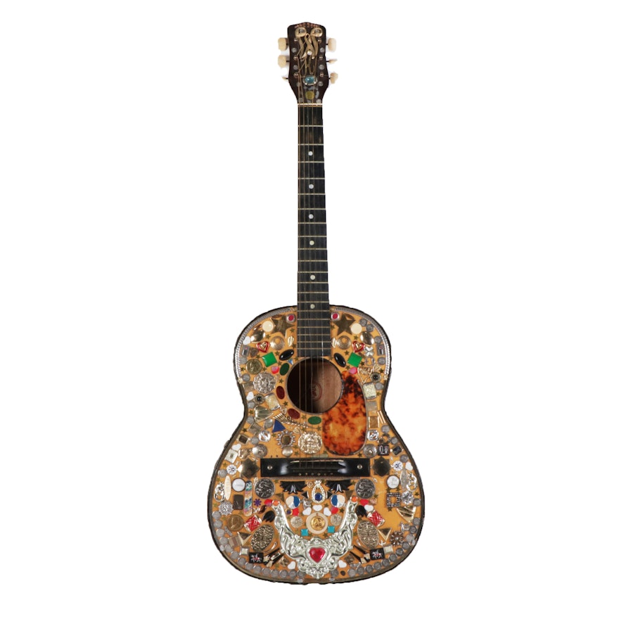 Embellished Lignatone Acoustic Guitar