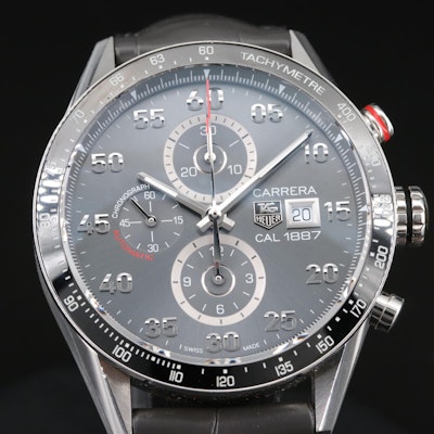 TAG Heuer Carrera Calibre 1887 Chronograph Anthracite Stainless Steel Automatic