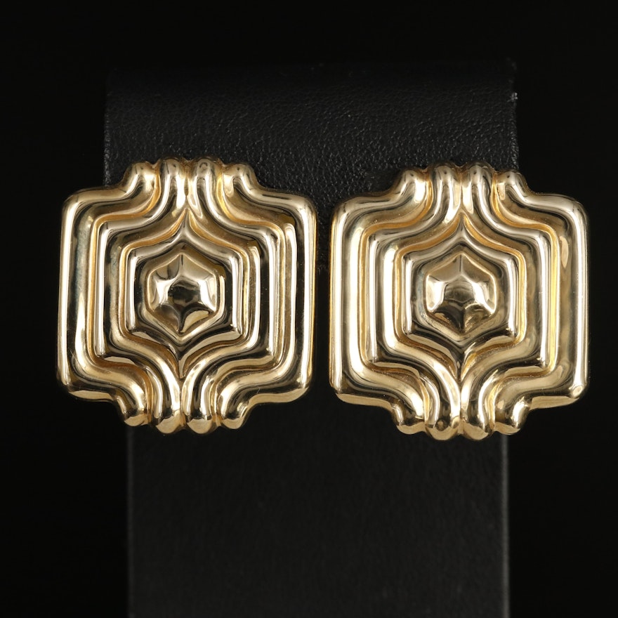 14K Concentric Earrings