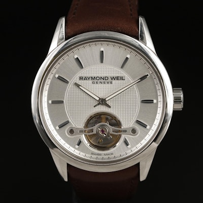 Raymond Weil Freelancer 42mm OpenWork Stainless Steel Automatic Wristwatch