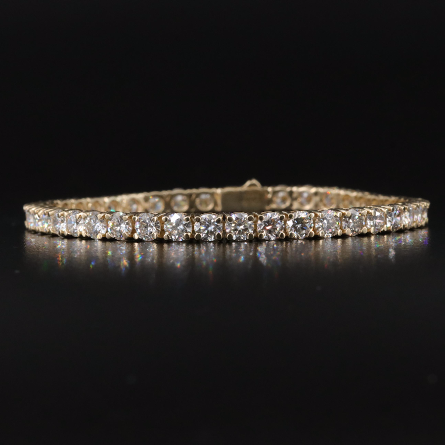 14K 10.00 CTW Lab Grown Diamond Line Bracelet
