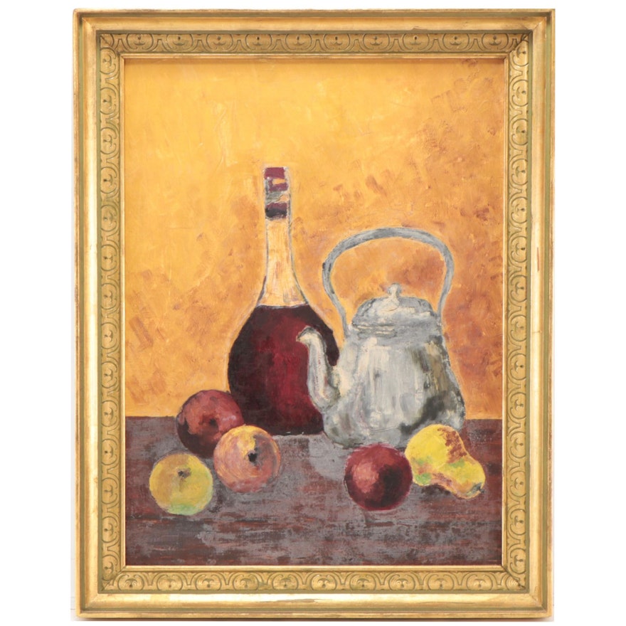 Sill Life Oil Painting With Fruit