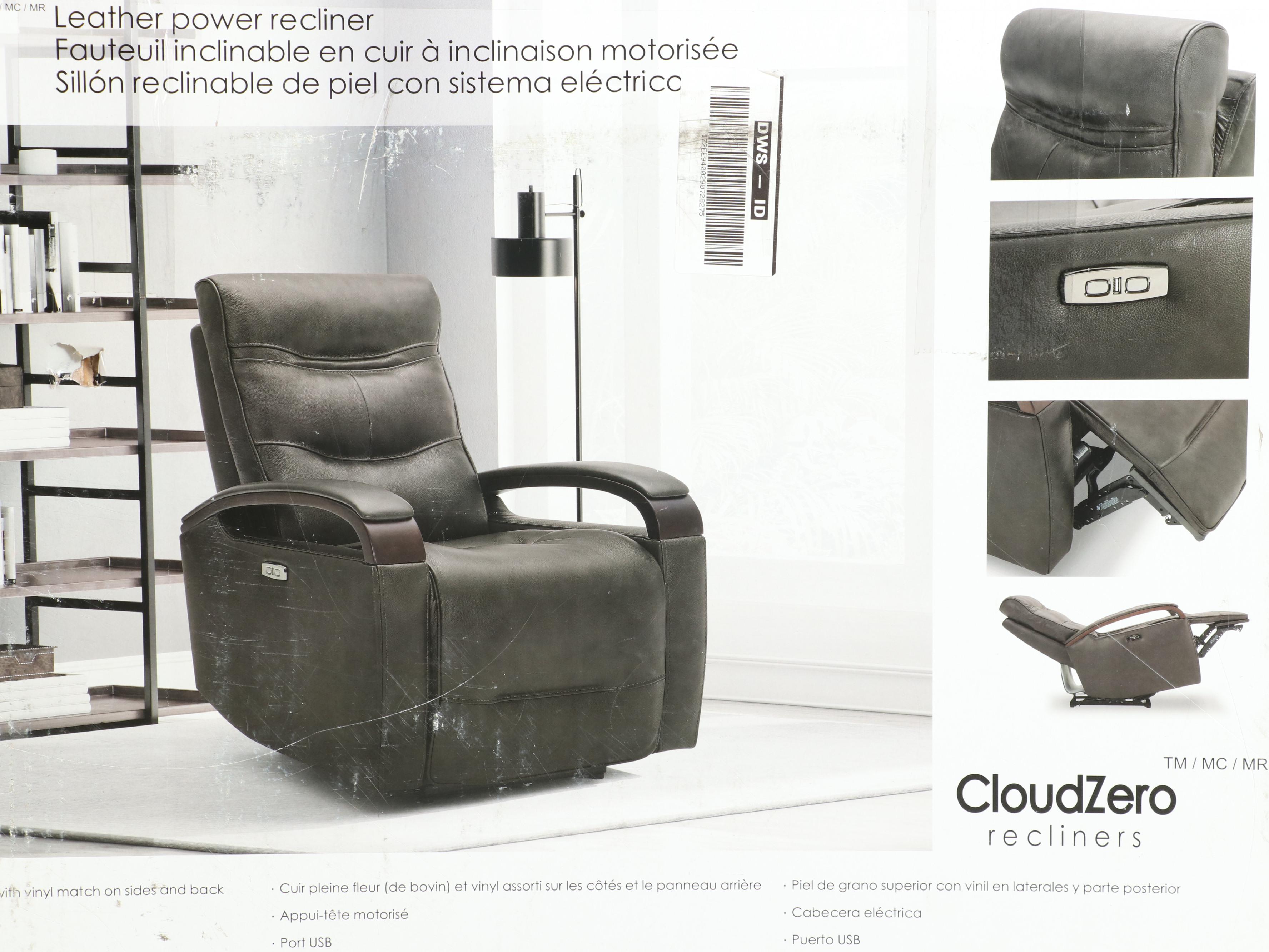 Gilman Creek Furniture "Canmore" Leather Power Recliner with Power