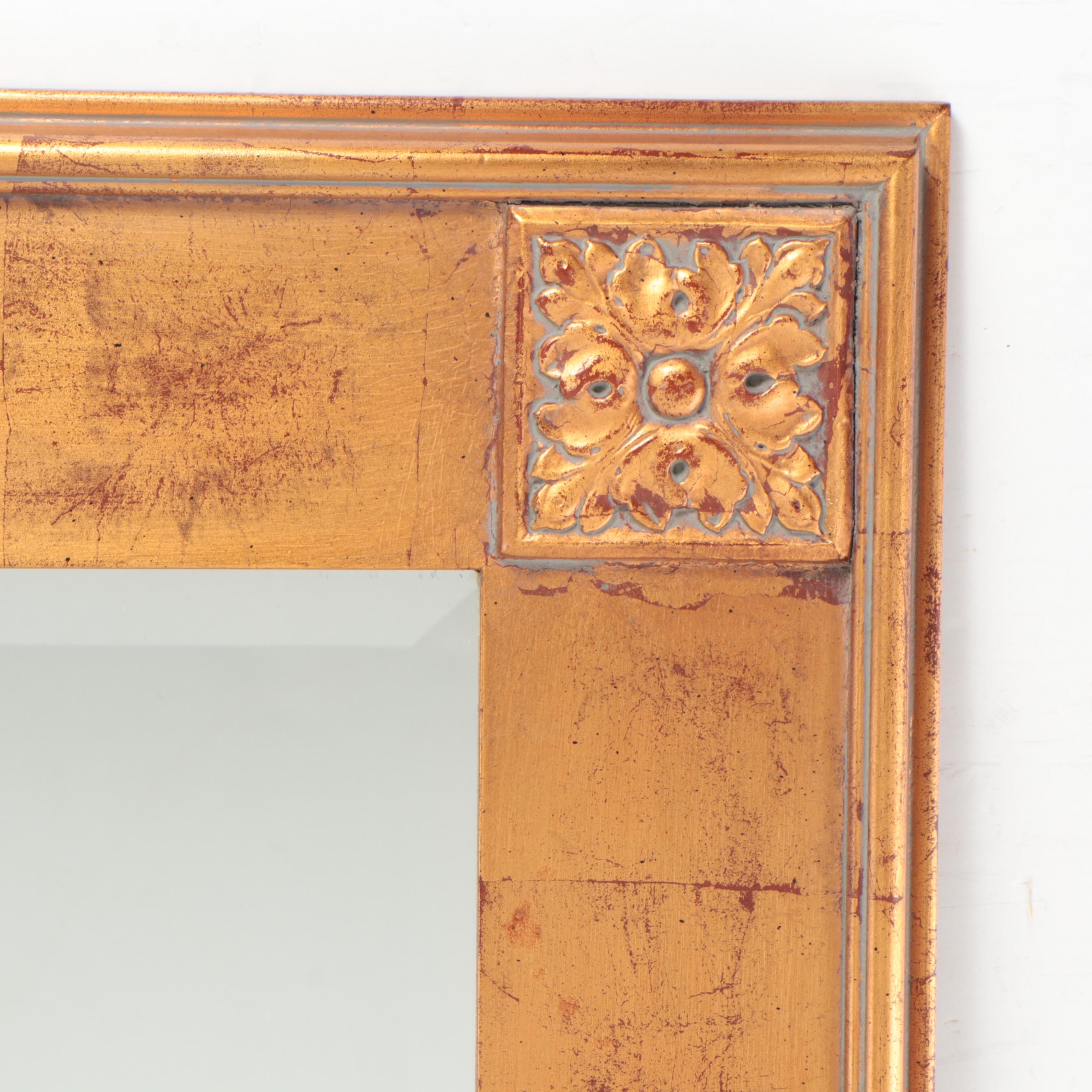 Giltwood Wall Mirror With Corner Medallions EBTH