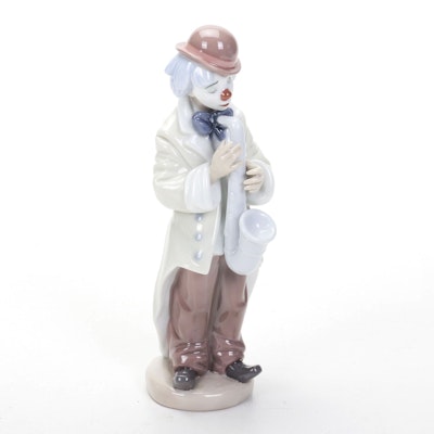 Lladró "Sad Sax Clown" Porcelain Figurine