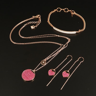 Swarovski Crystal Necklace, Earrings and Bracelet