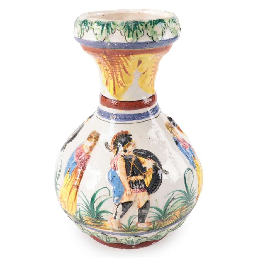 Neoclassical Style Italian Ceramic Vase