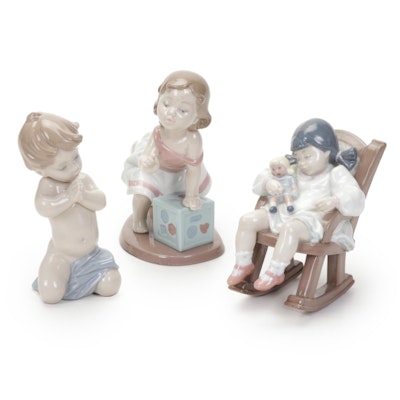 Lladro Porcelain Figurines Featuring "Naptime", "Child's Prayer", and More