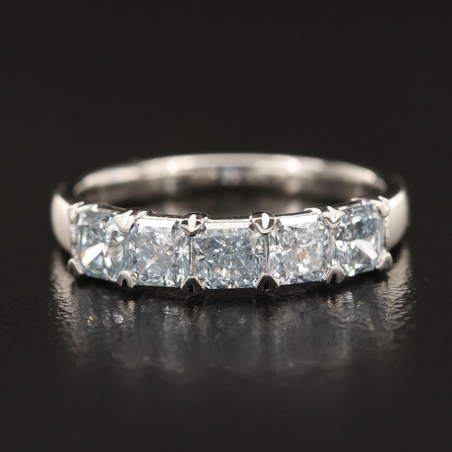14K 1.55 CTW Lab Grown Diamond Five Stone Ring