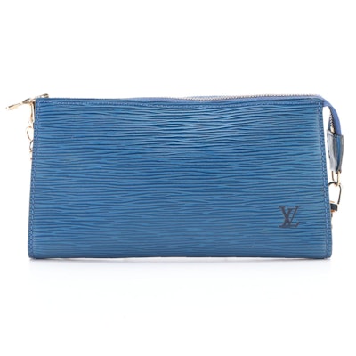 Louis Vuitton Pochette Accessories in Blue Epi Leather