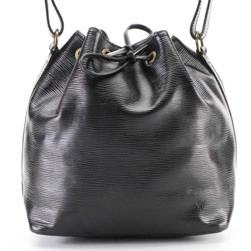 Louis Vuitton Petit Noé Bag in Black Epi Leather
