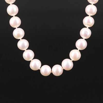 Pearl Necklace with 18K Clasp