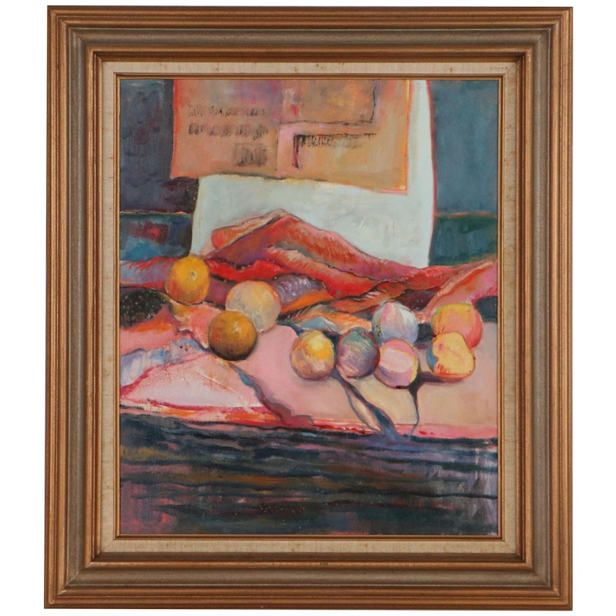 Marion Maas Fauvism Style Still Life Oil Painting