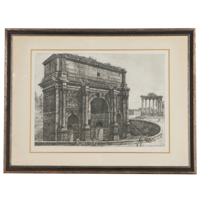 Etching After Giovanni Battista Piranesi of Arch of Septimius Severus