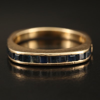 14K Sapphire Channel Band