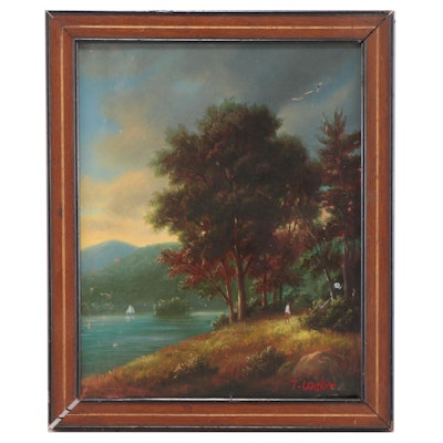 American School Landscape Oil Painting
