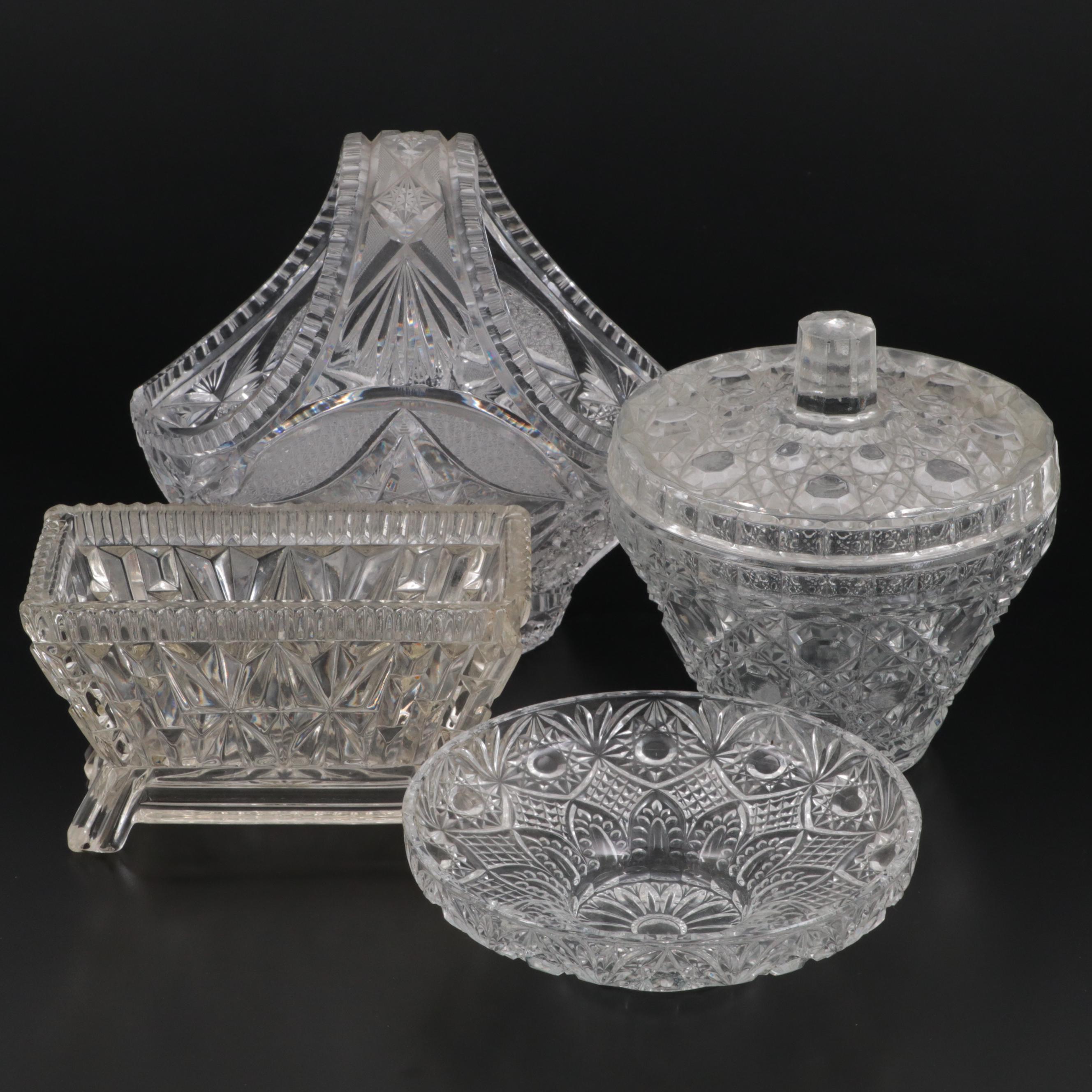 American Brilliant Style Cut Glass and Crystal Table Accessories EBTH