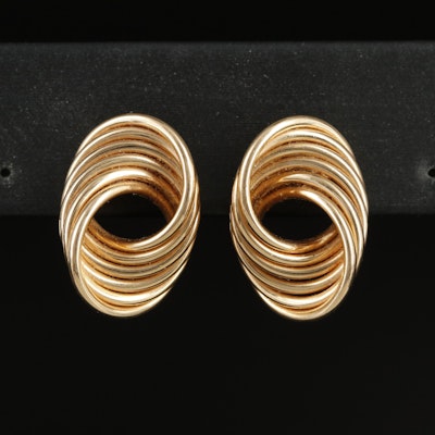 14K Spiral Earrings