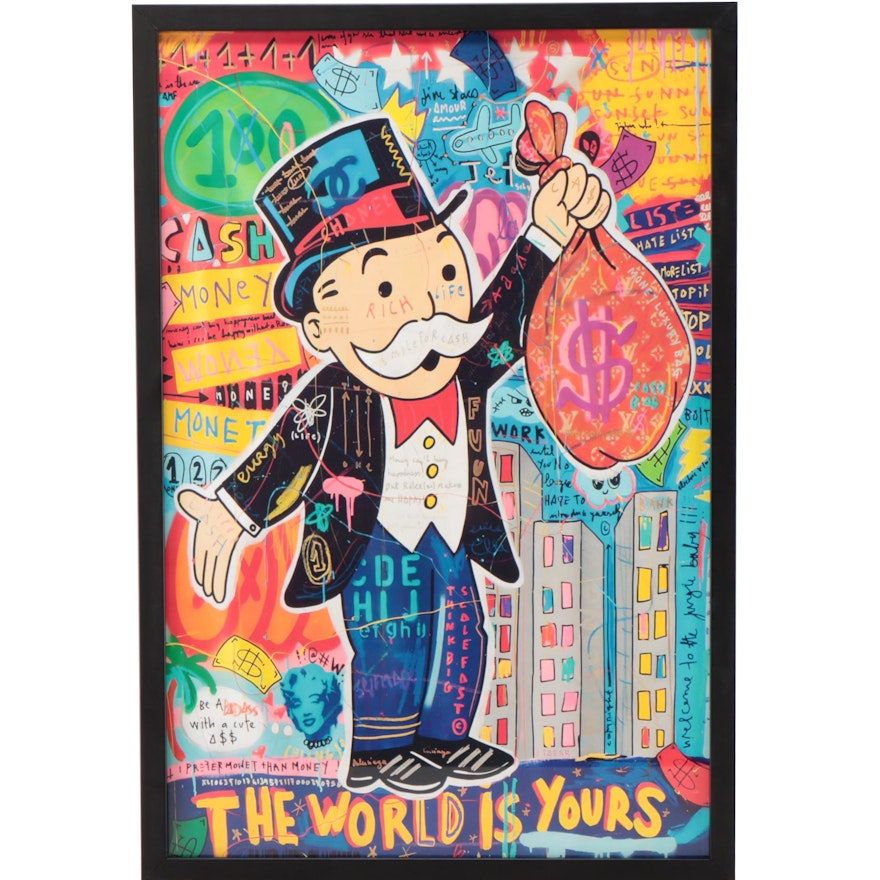 Giclée After Alec Monopoly "The World is Yours"