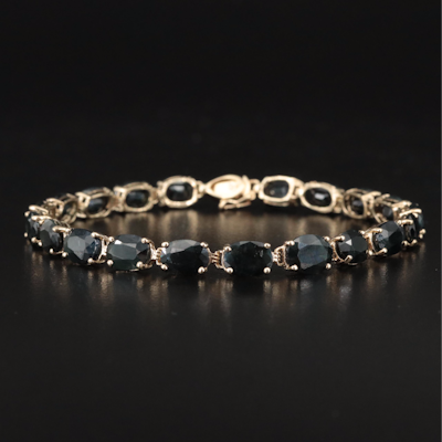10K Sapphire Line Bracelet