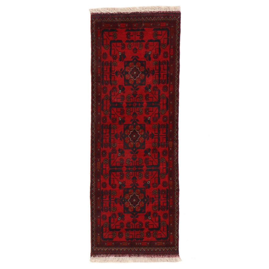 1'10 x 5'1 Hand-Knotted Afghan Kunduz Carpet Runner