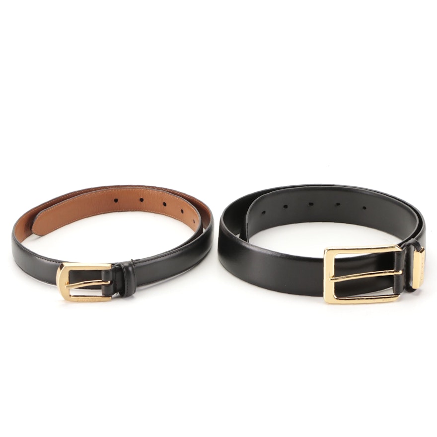 Ralph Lauren and Donna Karan New York DKNY Leather Belts