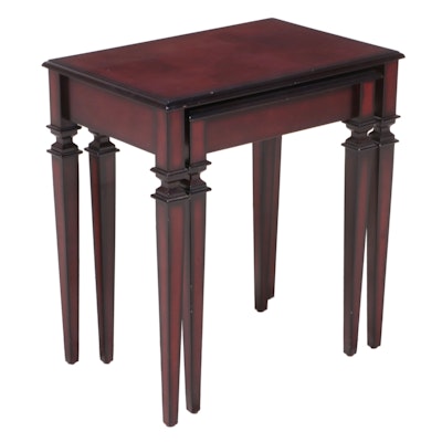 Bombay, Two Neoclassical Style Nested End Tables in Shaded Finish
