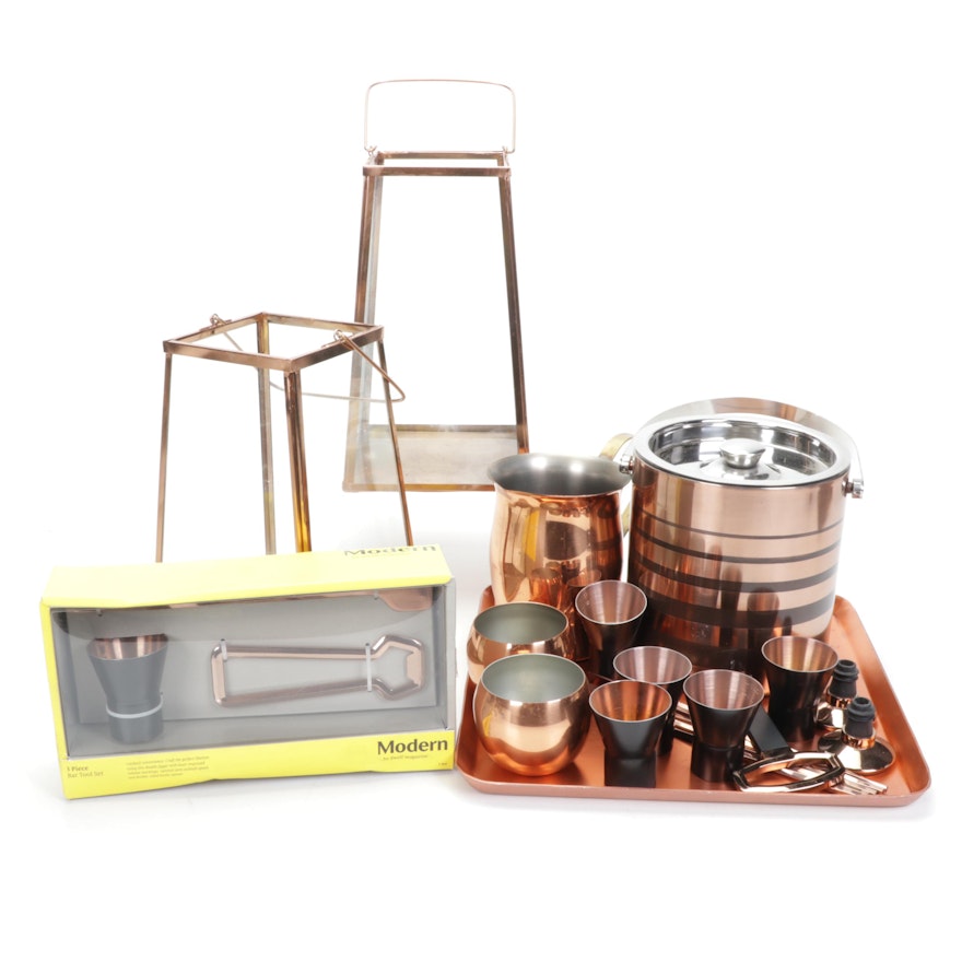 Smith and Hawken Hurricanes and Copper Toned Barware and Accessories