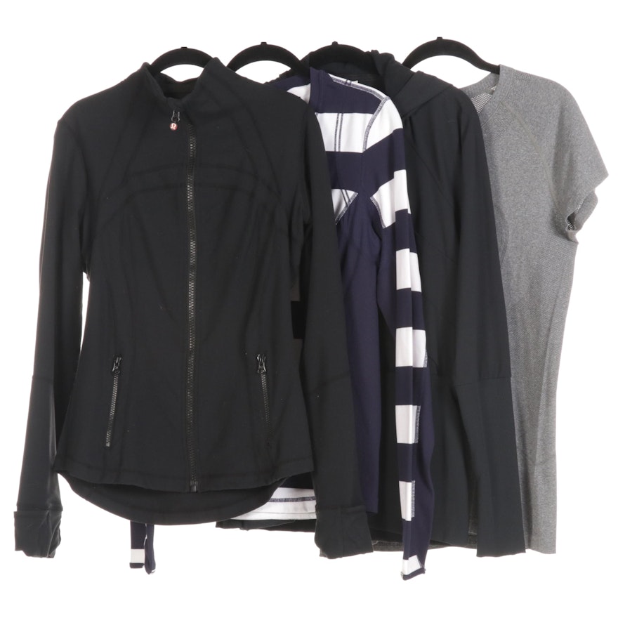 Lululemon Activewear Including Tops and Zip-Up Jackets