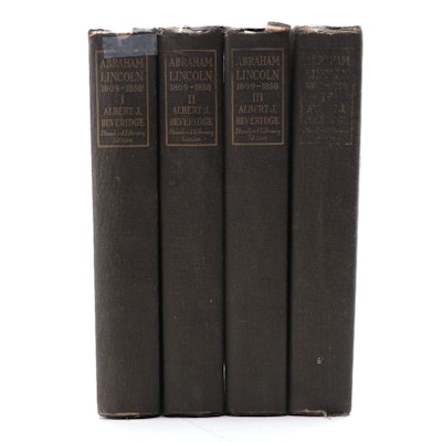 "Abraham Lincoln: 1809–1858" First Edition Set by Albert J. Beveridge, 1928