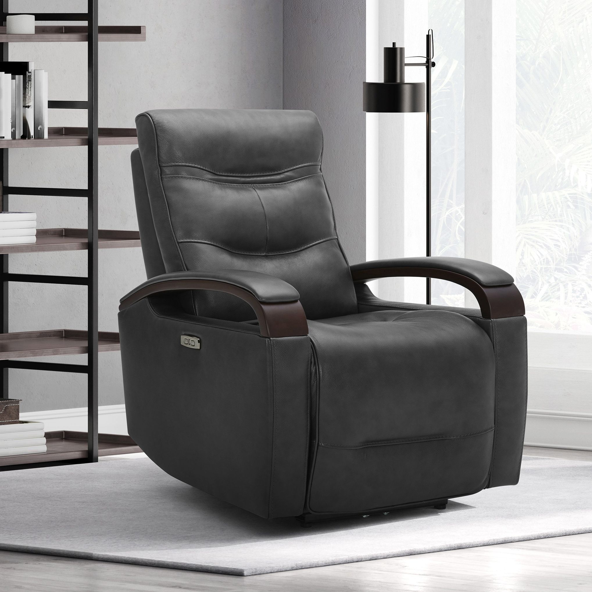 Gilman Creek Furniture "Canmore" Leather Power Recliner with Power