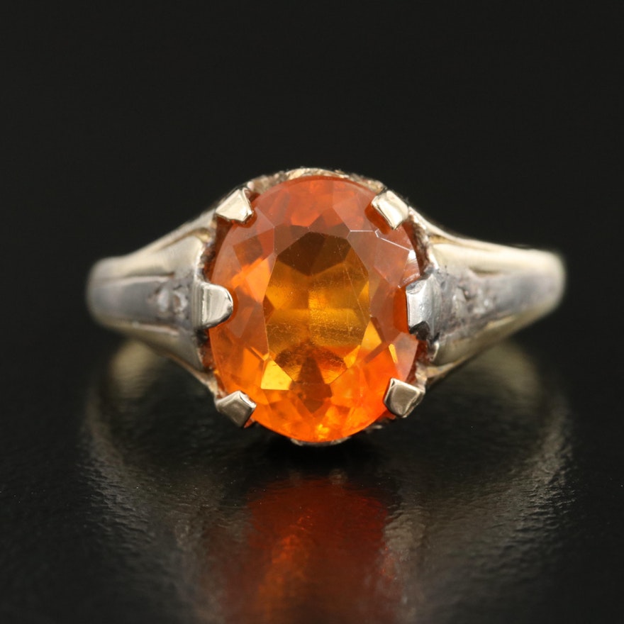 Vintage 14K Fire Opal Ring