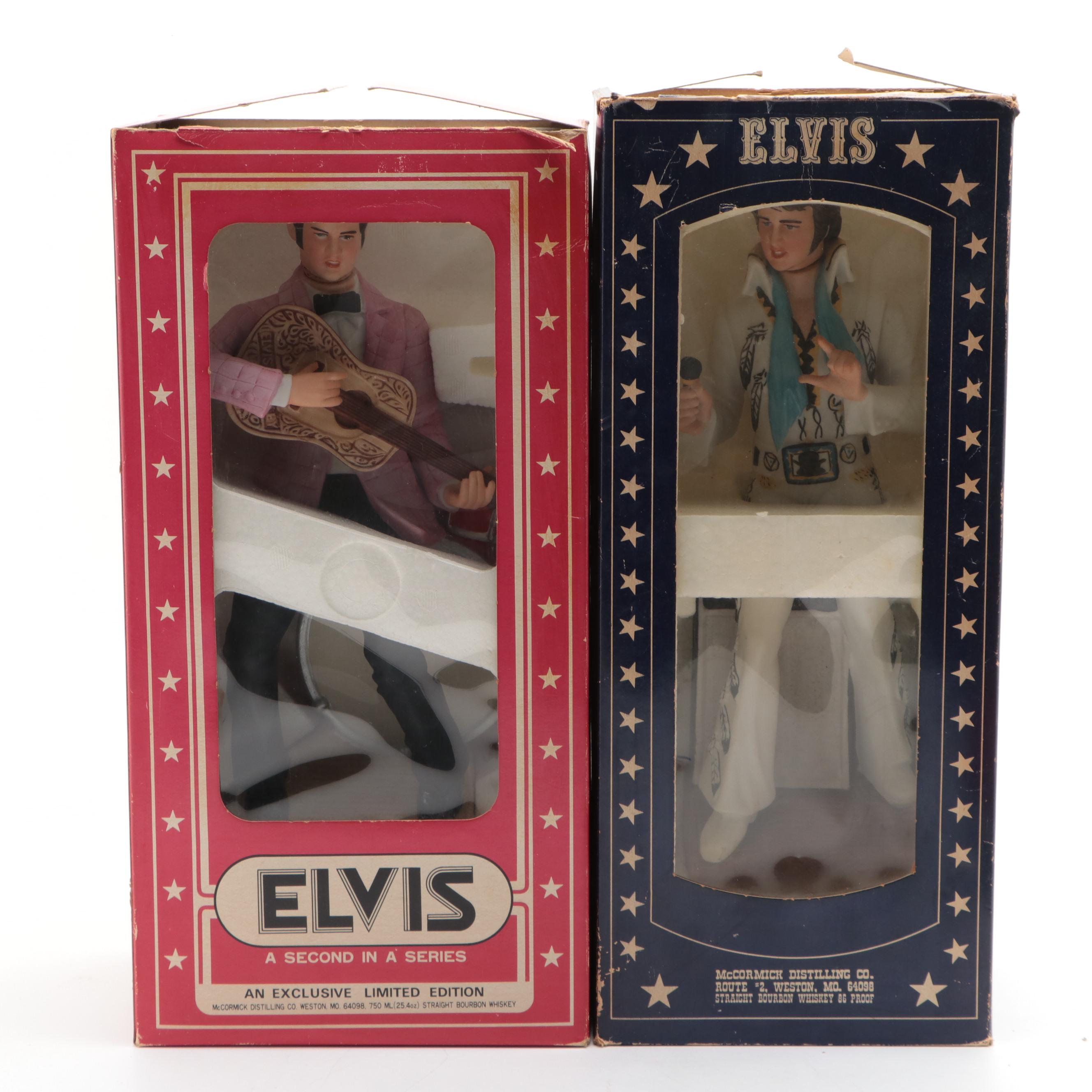 McCormick Distilling and Jim Beam Elvis and Volkswagen Decanters, 1973