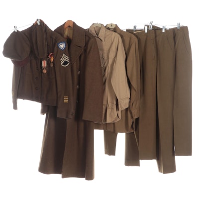 WWII Era U.S. Army Olive Green Wool Dress Service Uniform