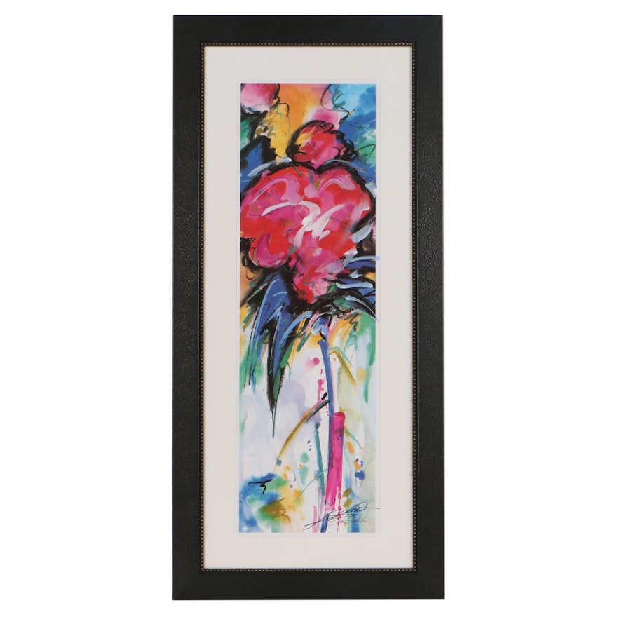 Alfred Gockel Embellished Abstract Offset Lithograph