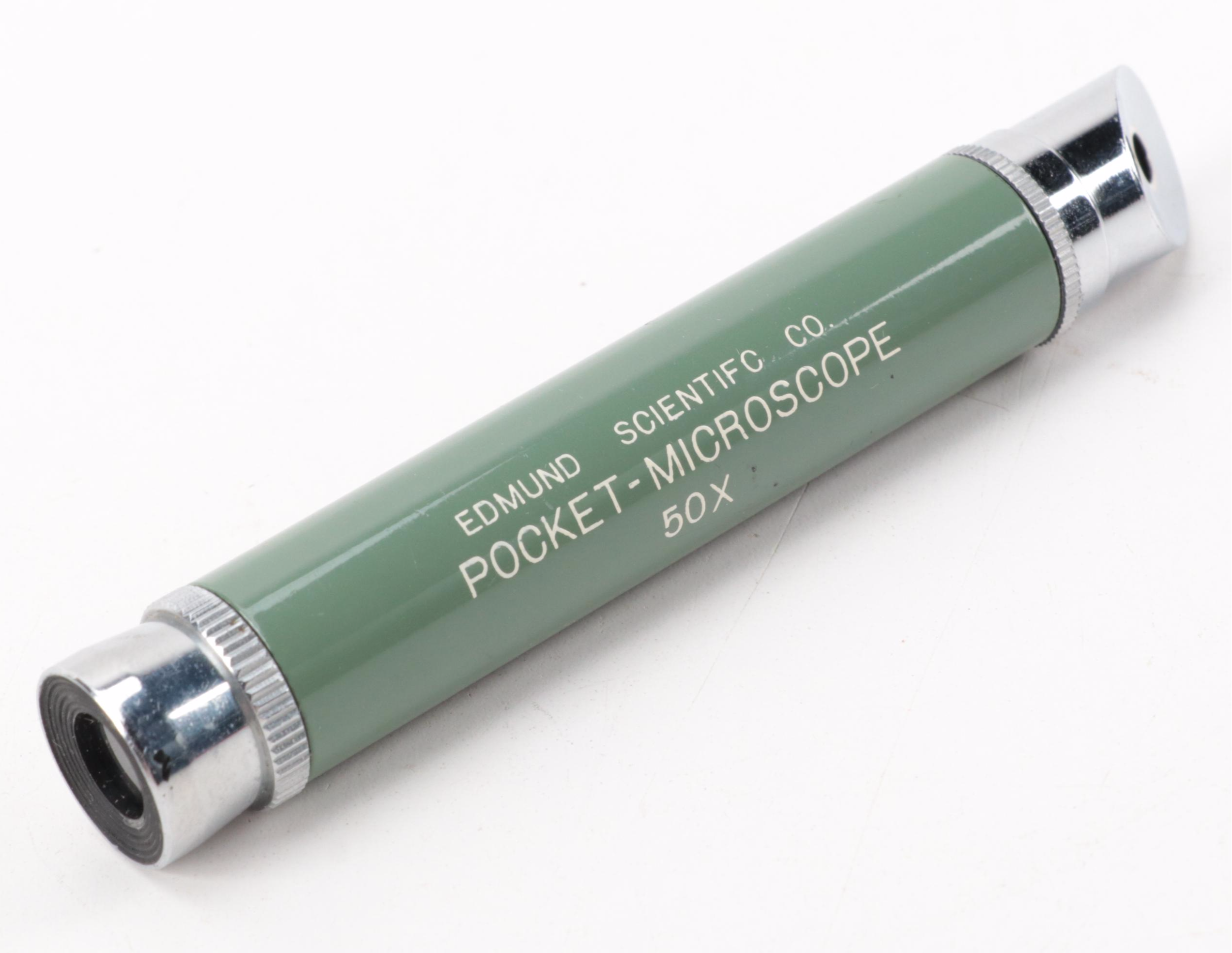 Edmund Scientific Co. 50X Pocket Microscope with Postage and Souvenir