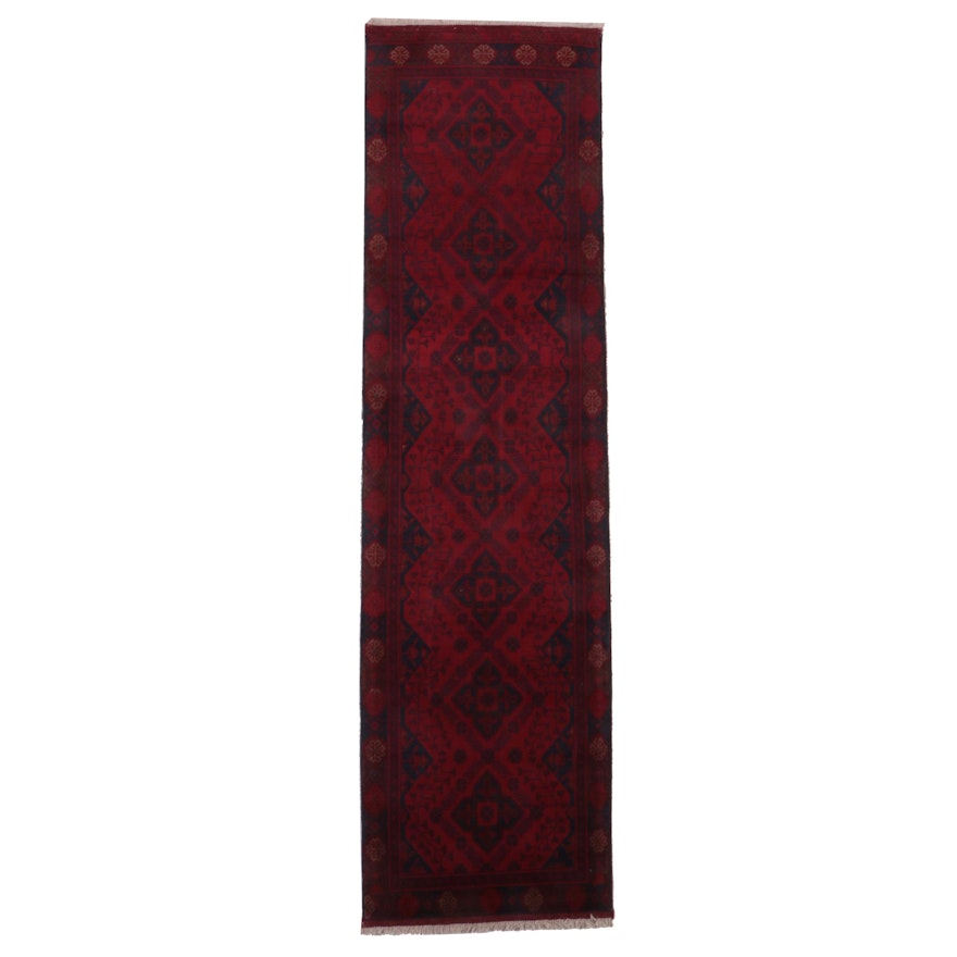 3'4 x 9'10 Hand-Knotted Afghan Kunduz Long Rug