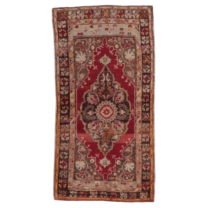 3'10 x 7'7 Hand-Knotted Turkish Oushak Area Rug