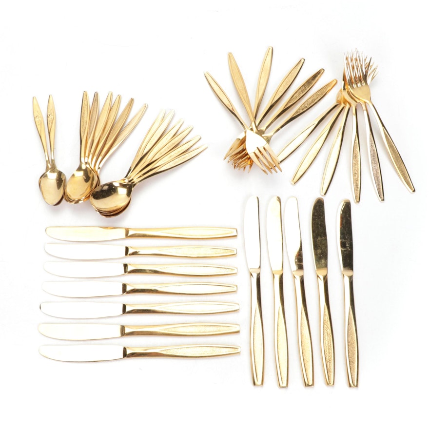 Custom Design and Other Gold Plated Stainless Steel Flatware
