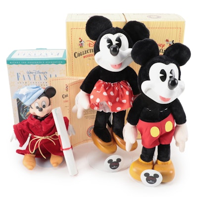 Mickey Mouse and Minnie Mouse Dolls Applause Limited Edition, Late 20th Century