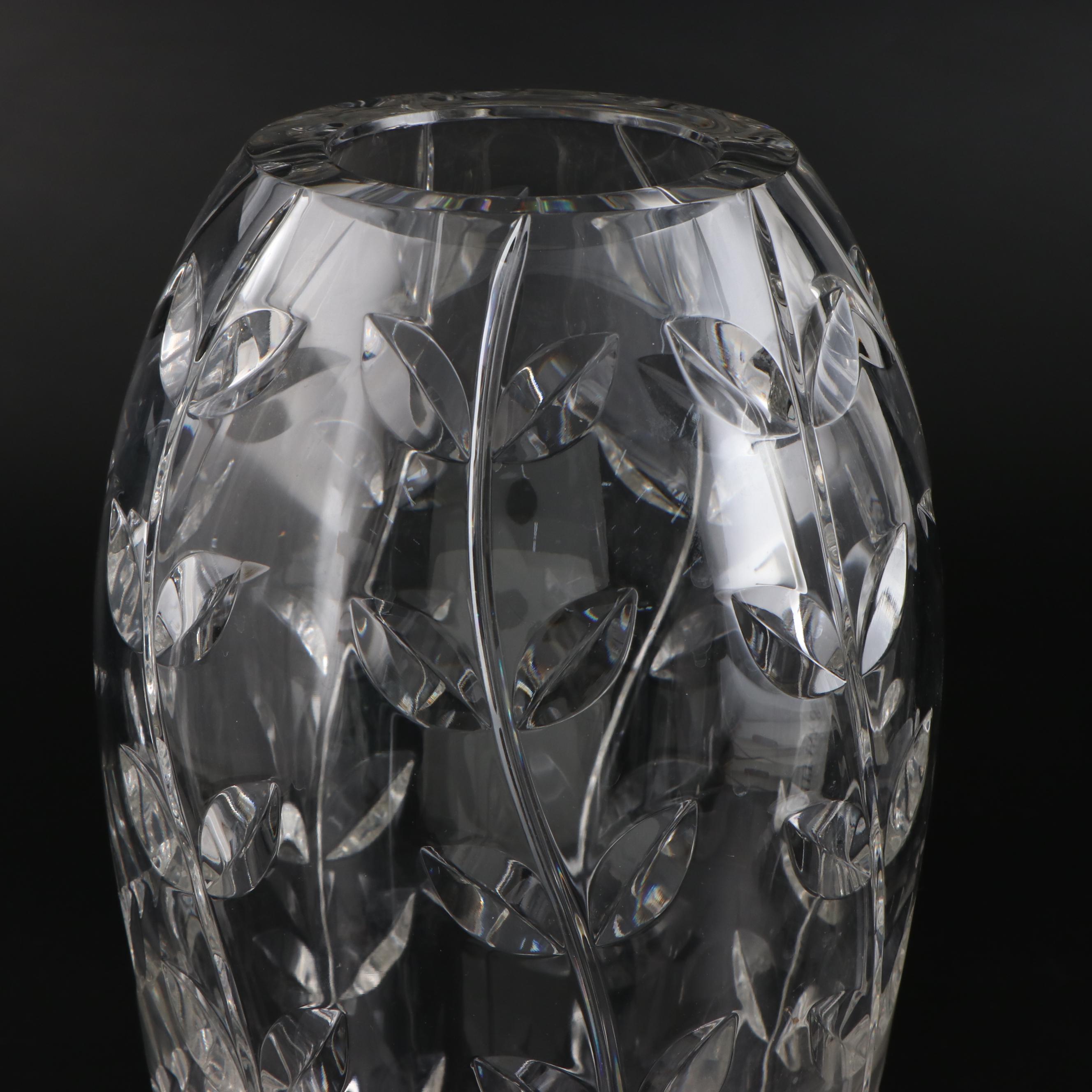 Josef Riedel for Tiffany & Co. "Floral Vine" Cut Crystal Vase EBTH