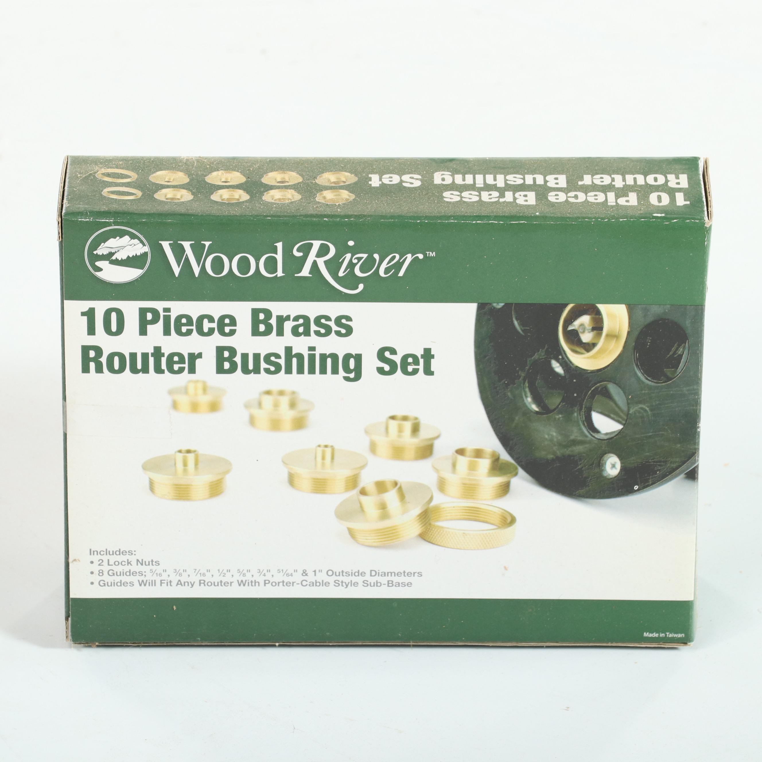 Wood River 10Piece Brass Router Set with Bench EBTH