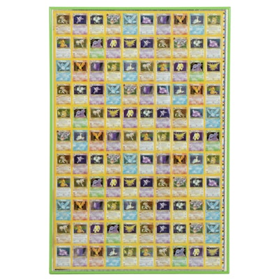 1999 Pokémon "Fossil" First Edition Holographic 110 Card Uncut Sheet