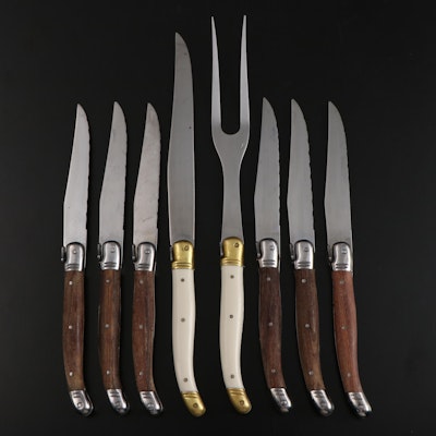 Laguiole Sabatier "The Bee" Steak Knives and Carving Set