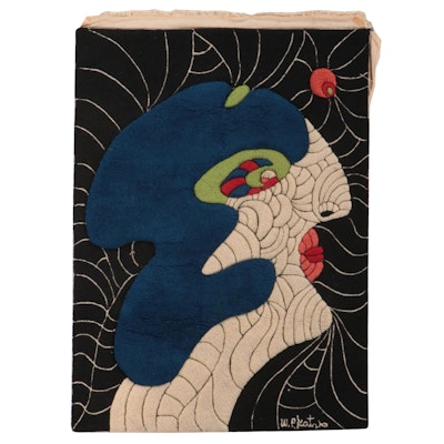 3'8 x 5'4 Hand-Hooked W. P. Katz "To Pablo With Love" Limited Edition Area Rug