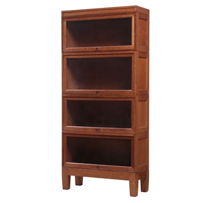 Globe-Wernicke Oak Four-Stack Barrister's Bookcase, Early 20th Century