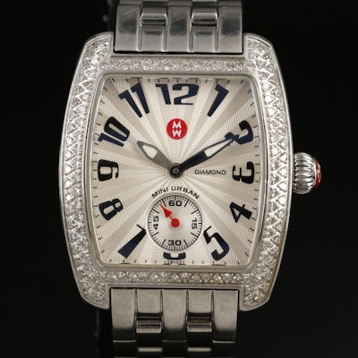 Michele Mini Urban Diamond Bezel Wristwatch