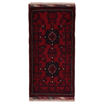 1'8 x 3'5 Hand-Knotted Afghan Baluch Accent Rug