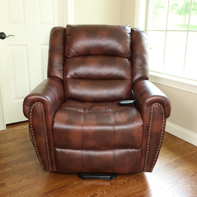 Faux Leather Electric Recliner with Massage, Heat and Lift